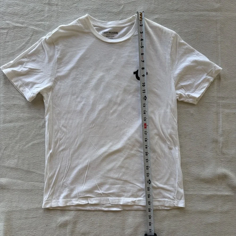 True‎ Religion Mens Size Large Graphic Tshirt White Logo Back Print